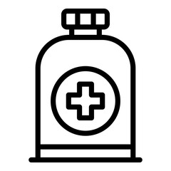 Antiseptic bottle icon. Outline antiseptic bottle vector icon for web design isolated on white background