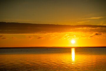 sunrise at lake Müritz