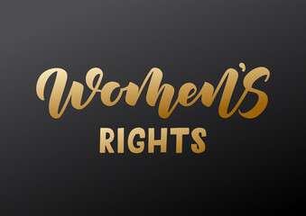 Women's rights hand drawn lettering