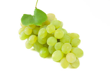 Tasty juice Grapes branch isolated on white background