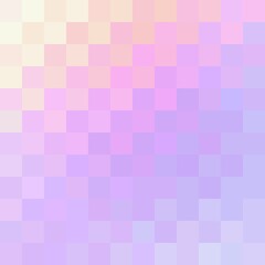 Checkered wicker pattern of iridescent pink lilac yellow gradient.  Mosaic background.