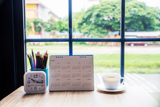 Calendar 2021 for Planner and organizer to plan and reminder daily appointment , meeting agenda, schedule, timetable and management of job, Work from home. Calendar reminder event Concept.