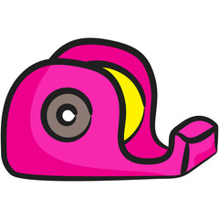 
Adhesive, scotch tape icon in hand drawn design
