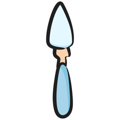 
Artwork knife, doodle icon of paint spatula
