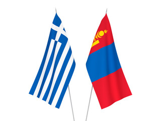 Greece and Mongolia flags