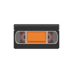 Video cassette vector illustration isolated on white background.