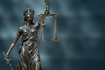 Law and Justice symbols concept,