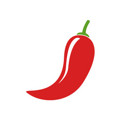 Chili pepper icon. Red chilli pepper. 