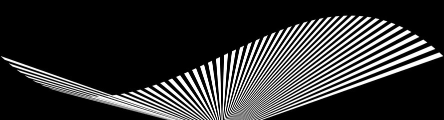 Black & white dynamic palette/wave/fan social media banner