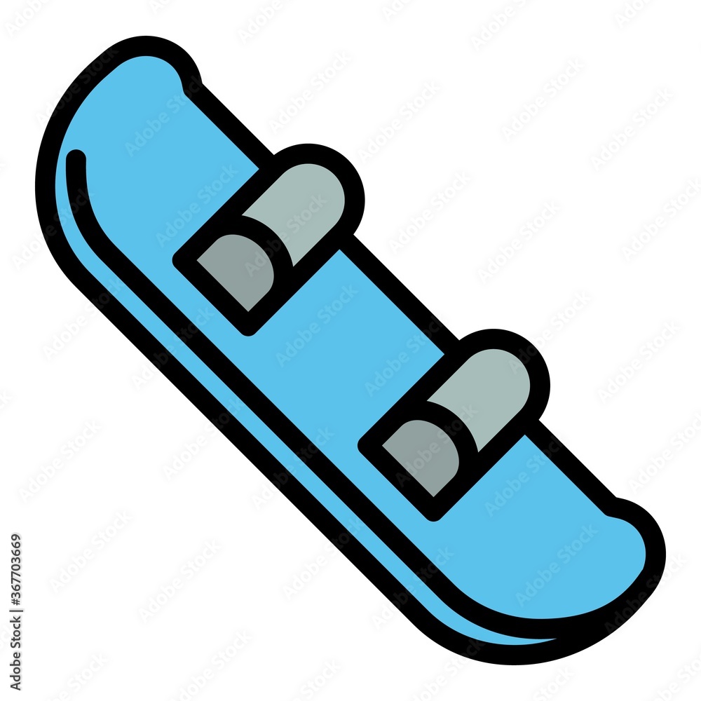 Poster snowboarding board icon. outline snowboarding board vector icon for web design isolated on white bac