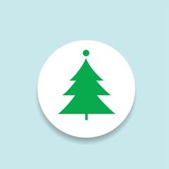 Obraz premium christmas tree button