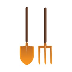 shovel and fork