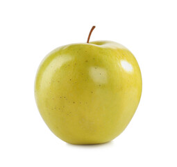 Fresh juicy yellow apple isolated on white