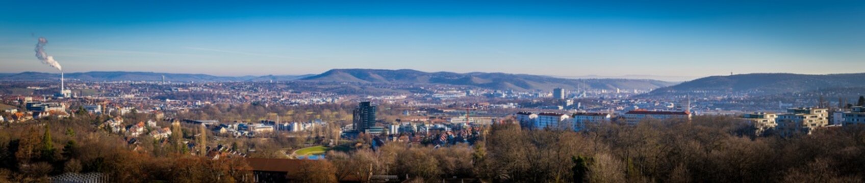 Panorama vom Stuttgarter Killesberg Richtung Osten
