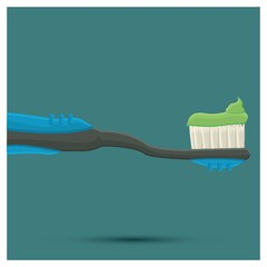 toothbrush with toothpaste
