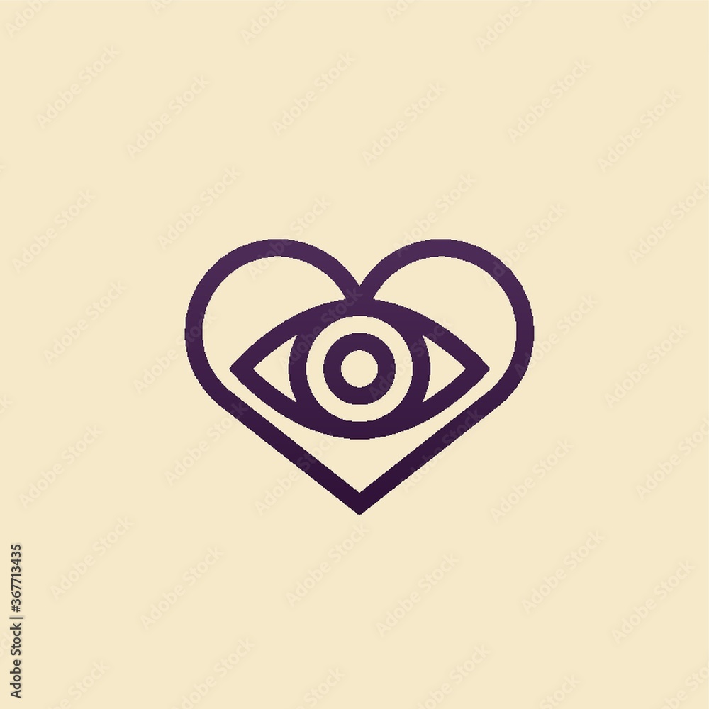 Sticker abstract eye icon