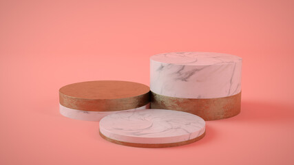 Podium in marble and gold