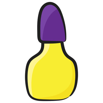 
Nail Paint Used As A Fashion Makeover Icon In Doodle Design 
