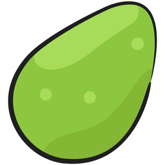 
Hand drawn icon of makeup applicator, beauty blender sponge 
