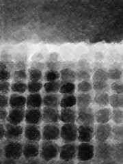 Background with black shapes, watercolor