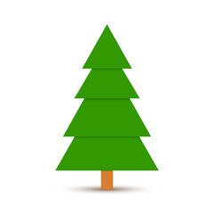 Abstract geometric coniferous tree isolated on a white background. EPS10 vector file