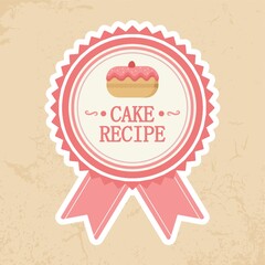 cake recipe label