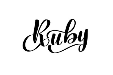 Vector calligraphy illustration isolated on white background.