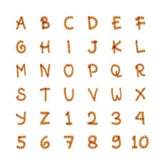 set of alphabets and numbers