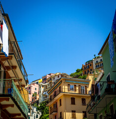 Fototapeta na wymiar Vernazza Italy colorful houses city scape