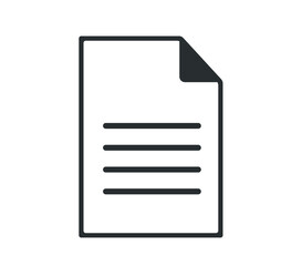 Document icon. Vector work document.  Paper icon. 