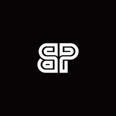 BP monogram logo with abstract line