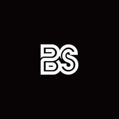 BS monogram logo with abstract line