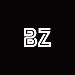 BZ monogram logo with abstract line