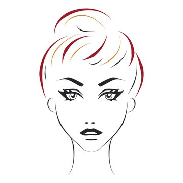 recommend clip art: woman hairstyle