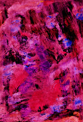 Simple abstract pink boho watercolor background. Hand-painted texture, splashes, drops of paint, paint smears. Design for backgrounds, wallpapers, covers and packaging. 
