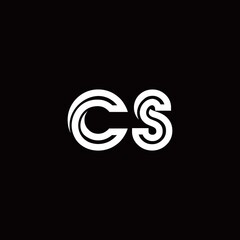 CS monogram logo with abstract line