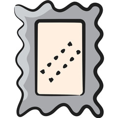 
Trendy doodle design of photo frame icon, decorative edging for a picture 
