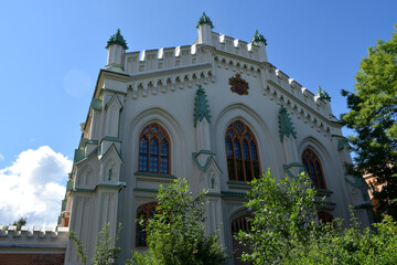 old castle, brick building in the Gothic style