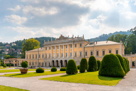 The beautiful architecture of Villa Olmo in Como italy