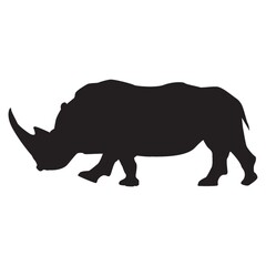 Naklejka premium silhouette of rhinoceros