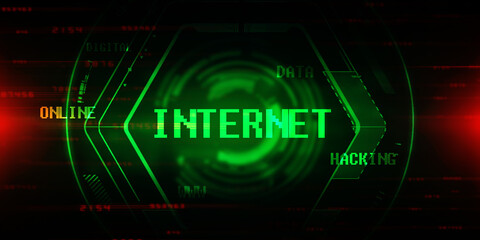 2d  illustration internet abstract background