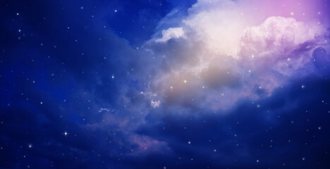 Night sky with stars.