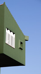 modern house with blue sky