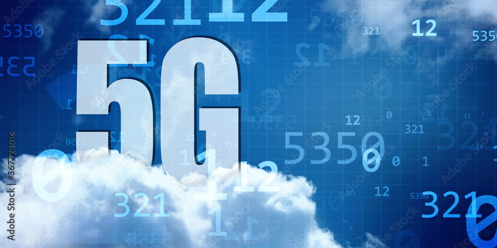 Poster 2d rendering 5g network 5g connection