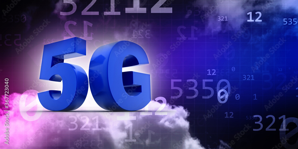 Poster 3d rendering 5g network 5g connection