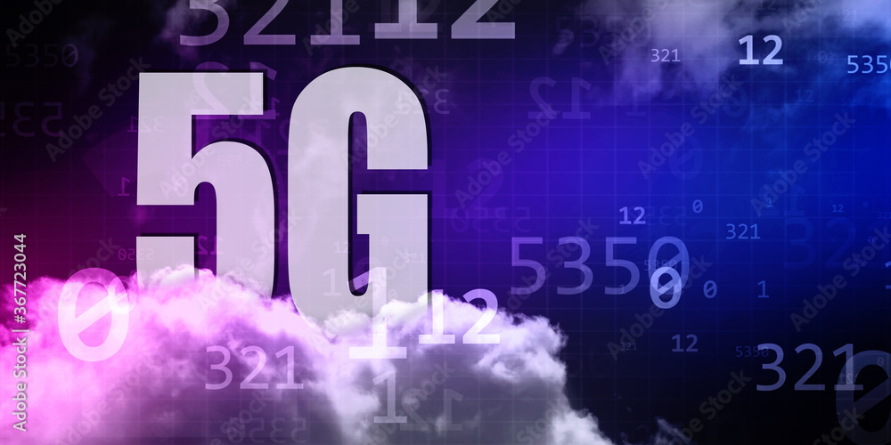 Poster 2d rendering 5g network 5g connection