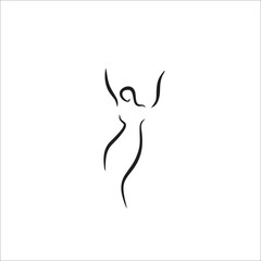 Obraz premium vector silhouette of a woman logo design