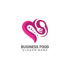Love food logo and cutlery inspiration for business design