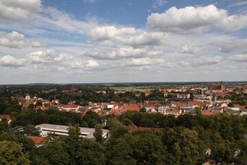 Fototapeta na wymiar Panorama der Stadt Brandenburg; Blick vom Marienberg