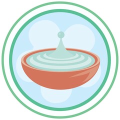 Fototapeta na wymiar water in a bowl